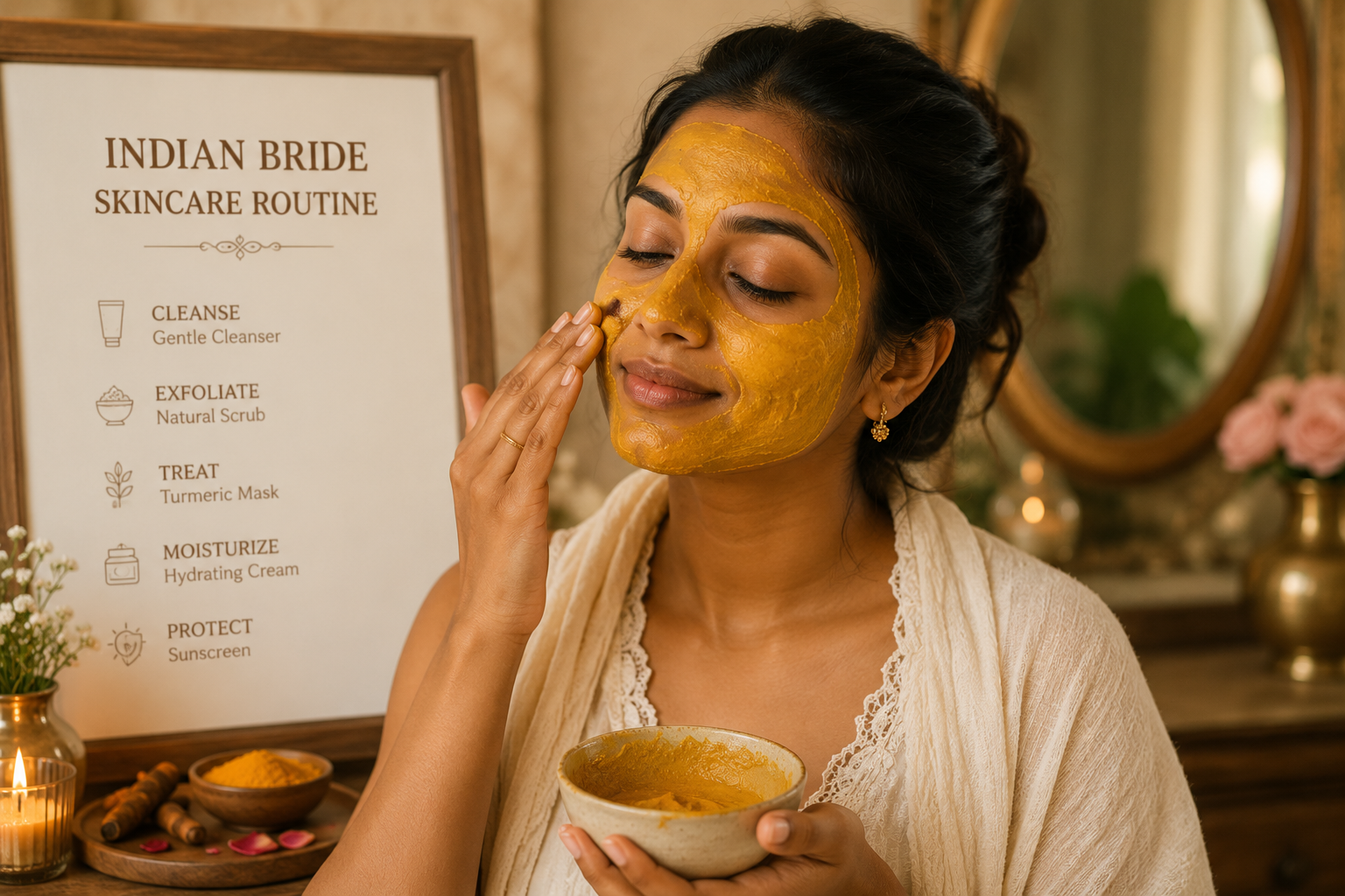 Indian bride skincare routine