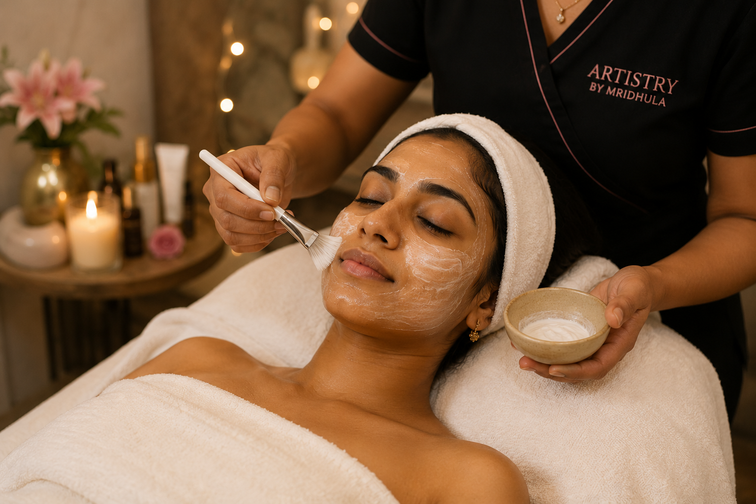 Bridal facial treatment